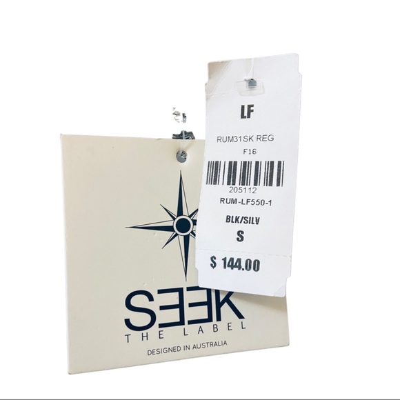 NWT Seek The Label Black & Silver Skirt - Picture 2 of 3